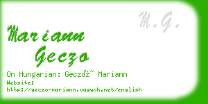 mariann geczo business card